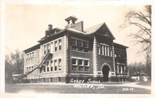 J51/ Milford Illinois RPPC Postcard c1950s Grade School Building  93 picture
