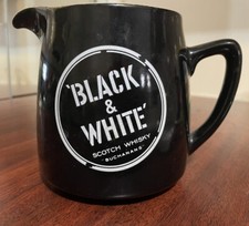 Rare Black And White Scotch Whisky Pitcher / Jug Arthur Wood and Sons Custom picture