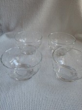 Vintage Anchor Hocking Laurel Leaf  Dessert  Cups/ Glasses SET of 4 picture
