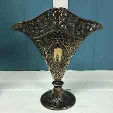 Vintage Silver Plated Filigree Vase ~ Art Nouveau Flower Holder ~ Godinger 1991 picture
