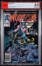 WOLVERINE # 1 (1988) SIGNED STAN LEE ROMITA WEIN THOMAS TRIMPE NEWSSTAND PSA 8.0 picture