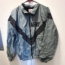 SKILCRAFT U.S. Army IPFU JWOD Gray/Black Nylon Windbreaker Jacket Small Regular picture