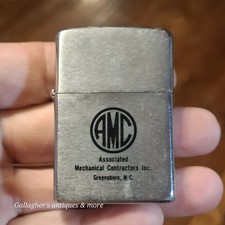 Vintage 1980s Zippo Lighter Associated Mechanical Contractors Greensboro NC AMC picture