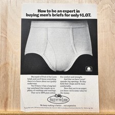 1974 Fruit If The Loom Mens Briefs Underwear Vintage Print Ad Clothing Advert picture