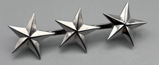 Korean War Sterling 3 Star Lieutenant General Rank Shoulder Insignia Pin by H&H picture