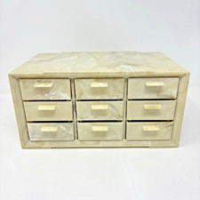AKRO-MILS PM-1 Bakelite (?) Marble Plastic Organizer 9 Drawer Vintage USA picture