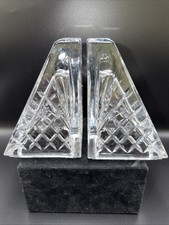 Pair Of JG. Durand France, Cristal Au Plomb,24% Lead Crystal Bookends 5 1/2