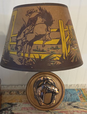 Vintage Horseshoe Wall Lamp Sconce Copper Western Cowboy Ranch Décor picture