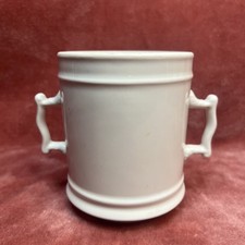 RARE Antique Ironstone White Coffee Tea Strainer Pour Over Ceramic Cup 5” picture