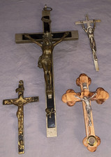 4 Nice Vintage  Crucifixes   10