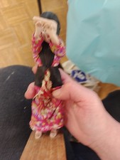vintage East Asian or Japanese folk art doll picture