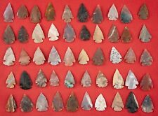 *** 50 PC Lot Flint Arrowhead OH Collection Project Spear Points Knife Blade *** picture