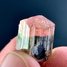 11 CT Terminated Natural Bi Colour Tourmaline Crystal From Afghanistan picture