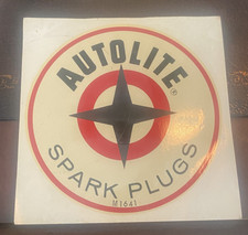 1960's Autolite Spark Plugs Decal Vintage Large picture