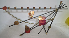 Gary Rosenthal Metal Melted & Fused Hanukkah Menorah picture
