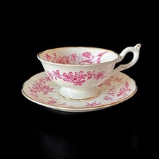 Coalport Pink Bird Teacup  and Saucer de In England picture