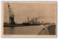 c1940's Ship Tower Scene Hafen Bremerhaven Germany Unposted Vintage Postcard picture
