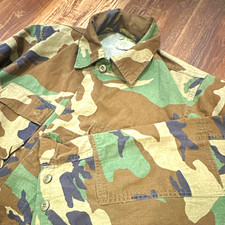 Vintage 1981 1982 M81 Woodland BDU Jacket Medium-Reg First Pattern Elvis Collar picture