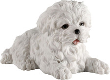 Maltese White Terrier Puppy Dog Animal Resin Figurine picture