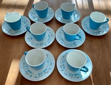 MCM ROYAL CHINA BLUE HEAVEN CUP AND SAUCER 6.5”, MINT CONDITION, 8 AVAILABLE picture