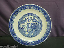 Vintage ROYAL CHINA USA BLUE WILLOW ORIENTAL CHOP PLATE PLATTER TRAY MID CENTURY picture