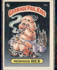 1985 Topps Garbage Pail Kids 1st Series OS1 - Nervous REX Matte Card #24a picture
