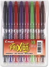 Pilot FriXion Erasable Gel Pens Fine Point 0.7mm Assorted Colors 8 Count Pk New picture