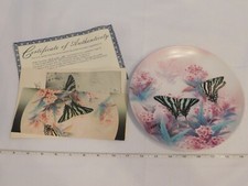 On Gossamer Wings Series Zebra Swallowtails Lena Liu collector plate 1989 picture