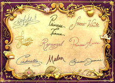 Akershus Royal Banquet Hall Princess Autograph Card Disney World EPCOT Ariel 9 picture