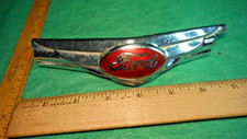 BK87 Ford Perfect E93A Hood Nose Emblem Vintage Red Enamel 1938-48 J FRAY picture