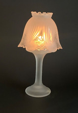 Vintage Partylite Fairy Lamp Clairmont Tealight P0373 clear and frosted glass picture