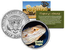 BEARDED DRAGON * Collectible Reptiles * JFK Half Dollar U.S. Coin POGONA LIZARD picture