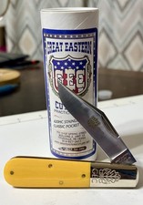 GEC Great Eastern Cutlery #86 Boomtown Barlow 861125SS Yellow Linen Micarta picture