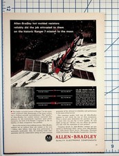 Vintage 1960s Allen-Bradley Ranger 7 Moon Mission Spacecraft Ad Ephemera picture
