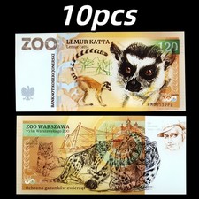 2026 Warsaw Zoo Art Ploymer, 10Pcs Poland Lemur 120 Commemorative Ploymer, UNC picture