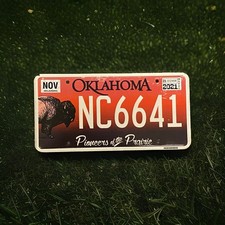 OKLAHOMA pioneers of the Prairie License Plate “NC6641” picture