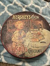 Vintage Hershey Cocoa Round Bristol Ware Tin Hershey Advertising  picture