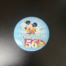 Disney Disneyland July 17 2011 56th Anniversary Button Pin Collectible picture