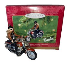Vintage Hallmark Keepsake Barbie Harley-Davidson Motorcycle Christmas Ornament  picture
