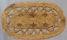 Antique Native American Tohono O'Odham Papago atr coaster trivet table mat c1900 picture