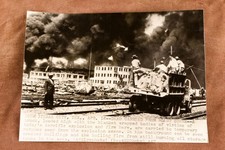 1947 Texas City Disaster Dead Carried From Blast Scene AP Wire Photo V35 picture