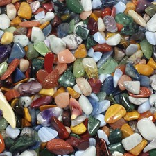 Mixed Agate, Quartz, & Jasper Tumbled Polished Crystal Stones, 8 to 16 oz Lots picture