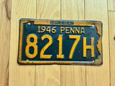 1946 1947 Pennsylvania License Plate picture