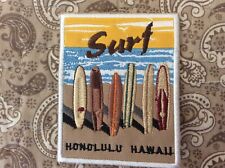 Patch Honolulu Hawaii Surf Waikiki Riding Pacific Ocean Wave Souvenir picture