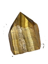 Tigers Eye Top Polished Point Chatoyant Natural Rough Crystal 4.6oz 2.5in picture