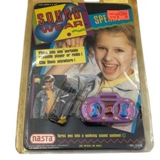 Vintage 1989 Nasta Sound Wear Speaker Purple Retro Collectible 1980s picture