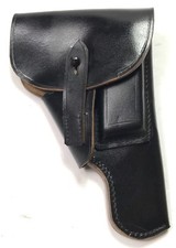 WWII GERMAN M1934 MAUSER BLACK LEATHER PISTOL HOLSTER picture