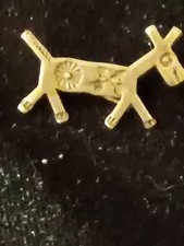 Rare Petite Navajo Stamped Dog Sterling Silver picture