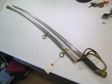 HI QUALITY US INDIAN WARS CAVALRY SWORD & SCABBARD MAKER CLEAN ETCHED BLADE Y170 picture
