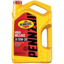 Pennzoil High Mileage Motor Oil 10W-30 Synthetic Blend 5 Qt Engine Protection picture